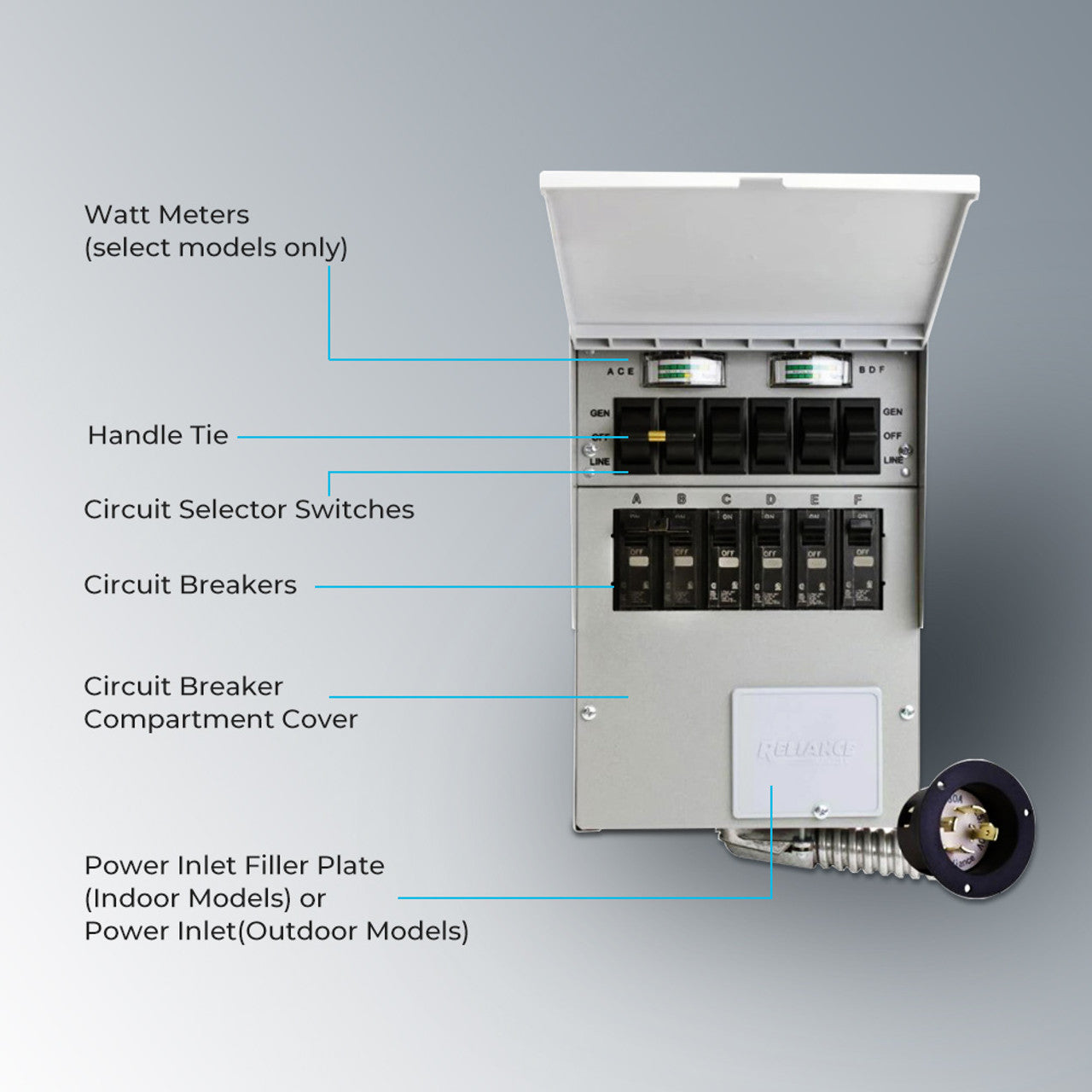 Reliance 30-Amp ProTran 2 Manual Transfer Switch