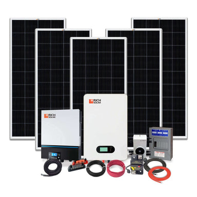 Rich Solar 1000W 48V 120VAC Cabin Kit All Components