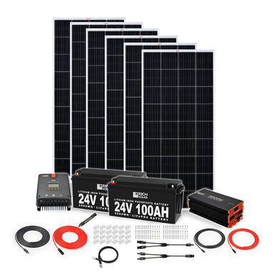 Rich Solar 1200W Complete Solar Kit 24V All Components
