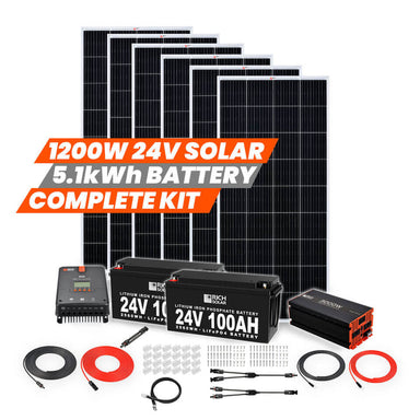 Rich Solar 1200W Complete Solar Kit 24V Description