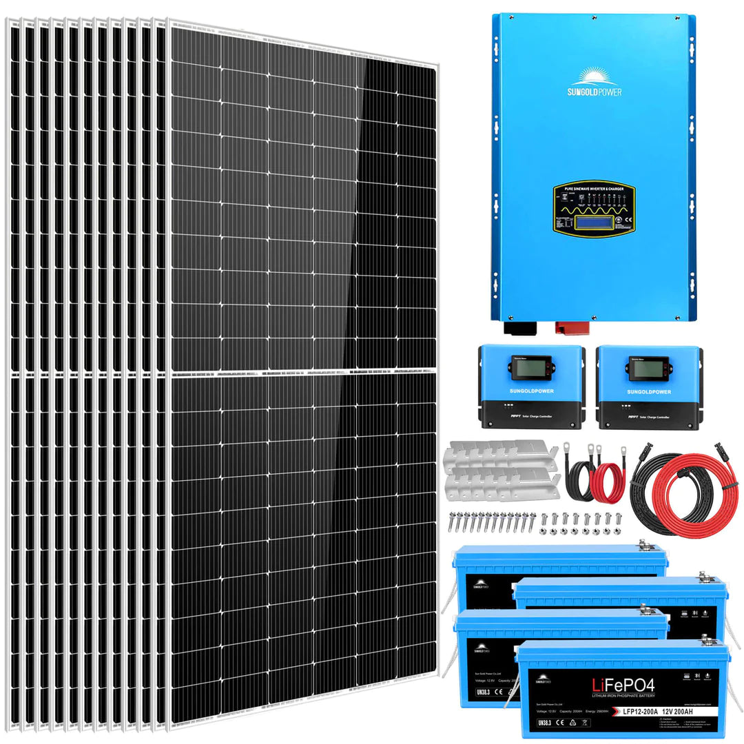 Kit solar Autoconsumo 12000W con bateria Litio-N4