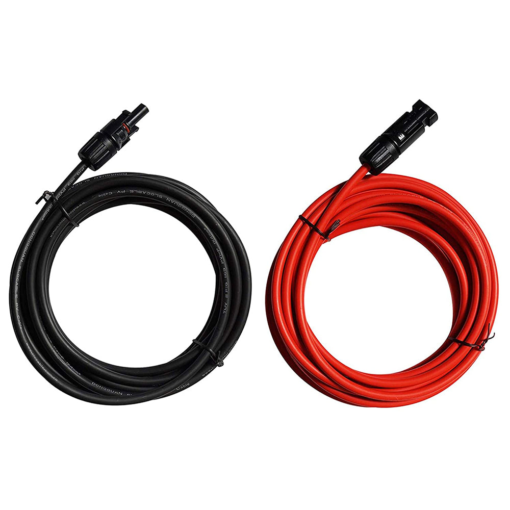 ECO-WORTHY 12AWG 16.4FT Solar Extension Cables Wires with Female and Male MC4 Connectors