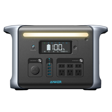 Anker SOLIX Solar Generator 757 (PowerHouse 1229Wh with 2x 100W Solar Panel) Front zoomed in