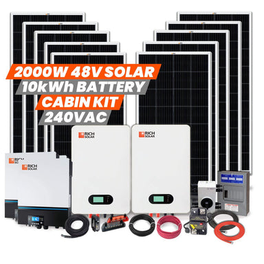 Rich Solar 2000W 48V Off Grid Cabin Kit 240 VAC Description