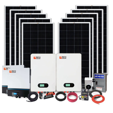 Rich Solar 2000W 48V Off Grid Cabin Kit 240 VAC All Components