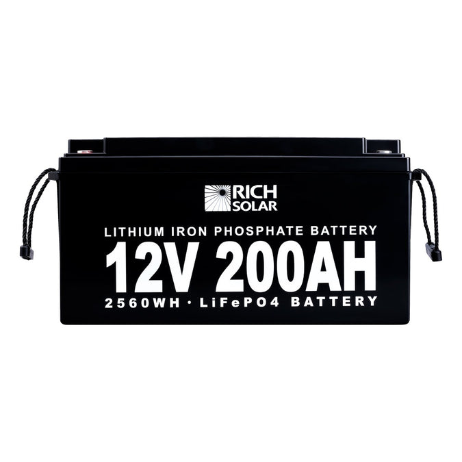 Rich Solar 12V 200Ah LiFePO4 Lithium Iron Phosphate Battery Front again