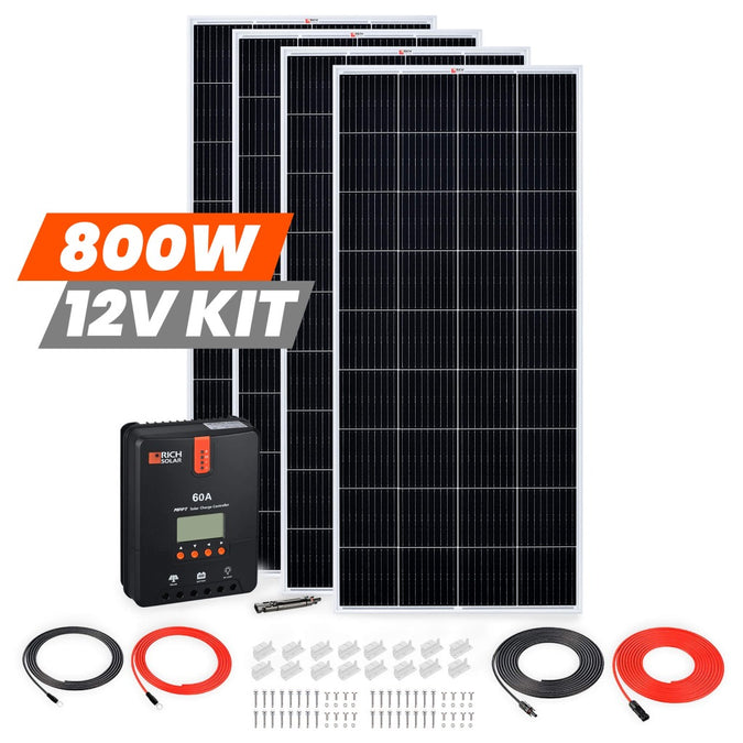 Rich Solar 800W 12V Solar Kit Description