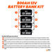 Rich Solar 12V 200Ah LiFePO4 Lithium Iron Phosphate Battery four battery bank diagram