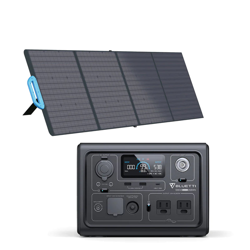 BLUETTI EB3A 600W Portable Power Station LiFePO4 Battery Solar