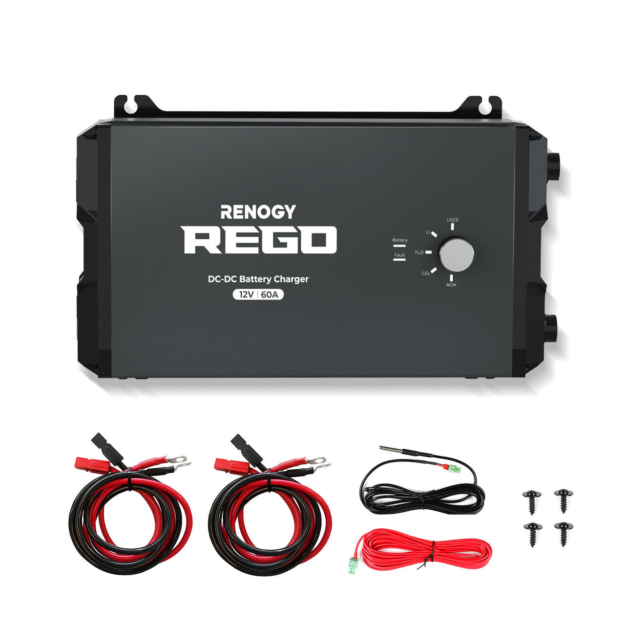 Renogy REGO 12V 60A DC-DC Battery Charger (10FT 6AWG Cable