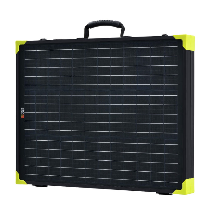 Rich Solar 100W Portable Solar Panel Briefcase front folded up