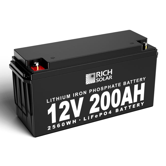 Rich Solar 12V 200Ah LiFePO4 Lithium Iron Phosphate Battery Front
