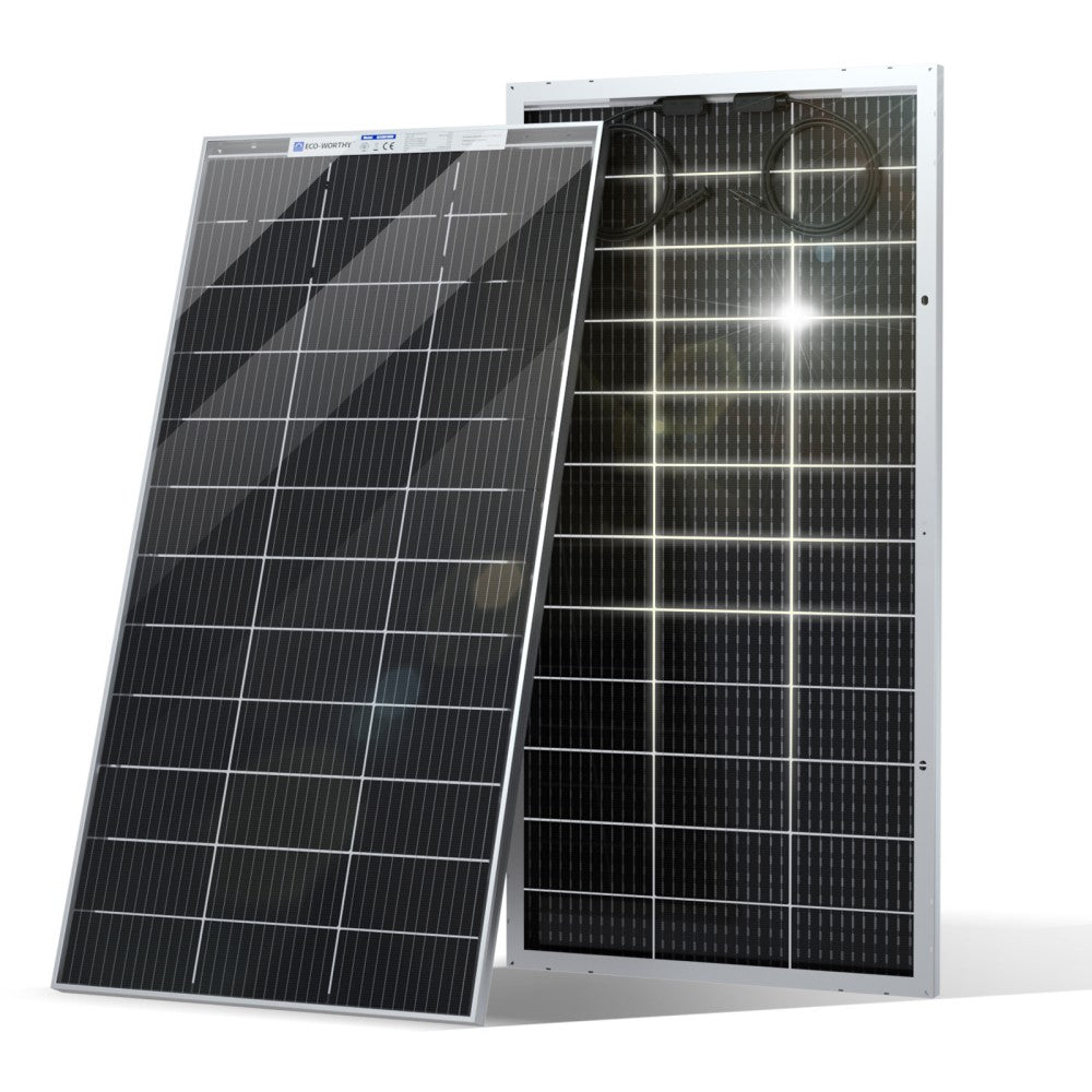 ECO-WORTHY Bifacial 195W 12V Monocrystalline Solar Panel