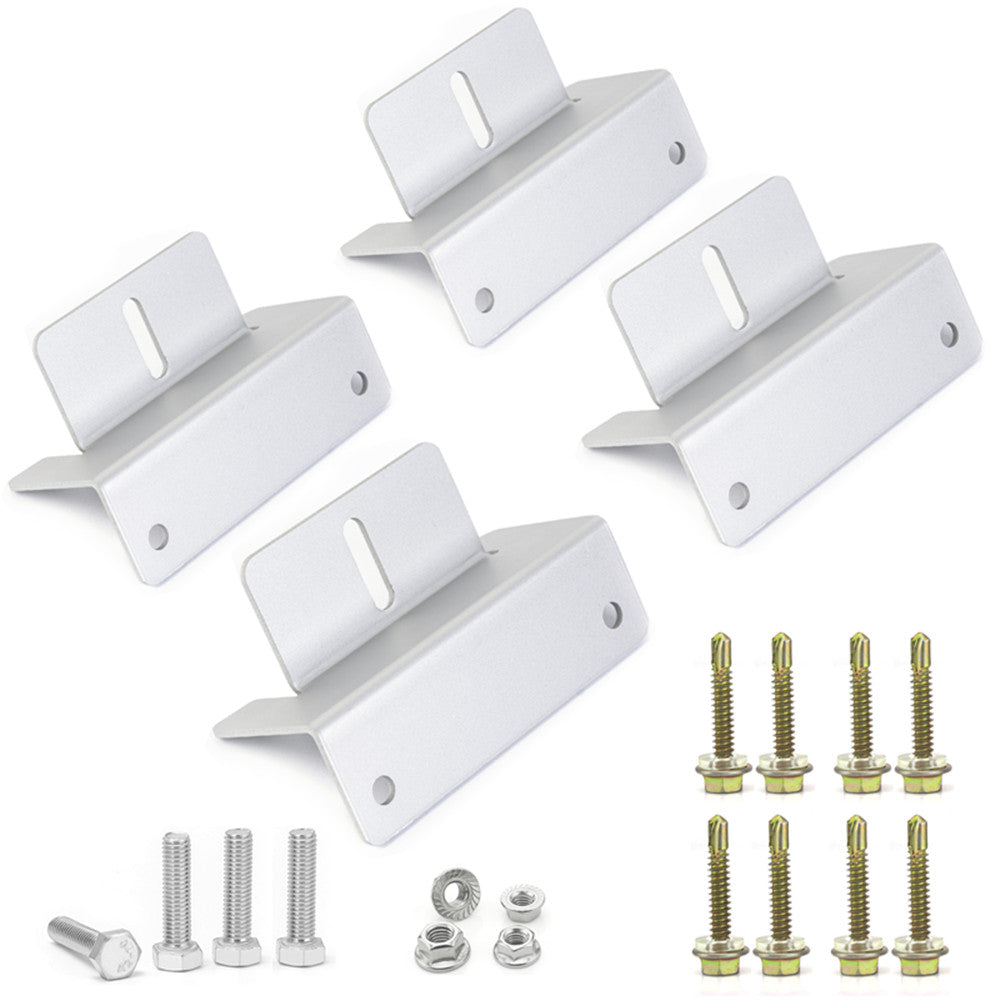 ECO-WORTHY Z Style Solar Panel Mounting Brackets with Nuts and Bolts