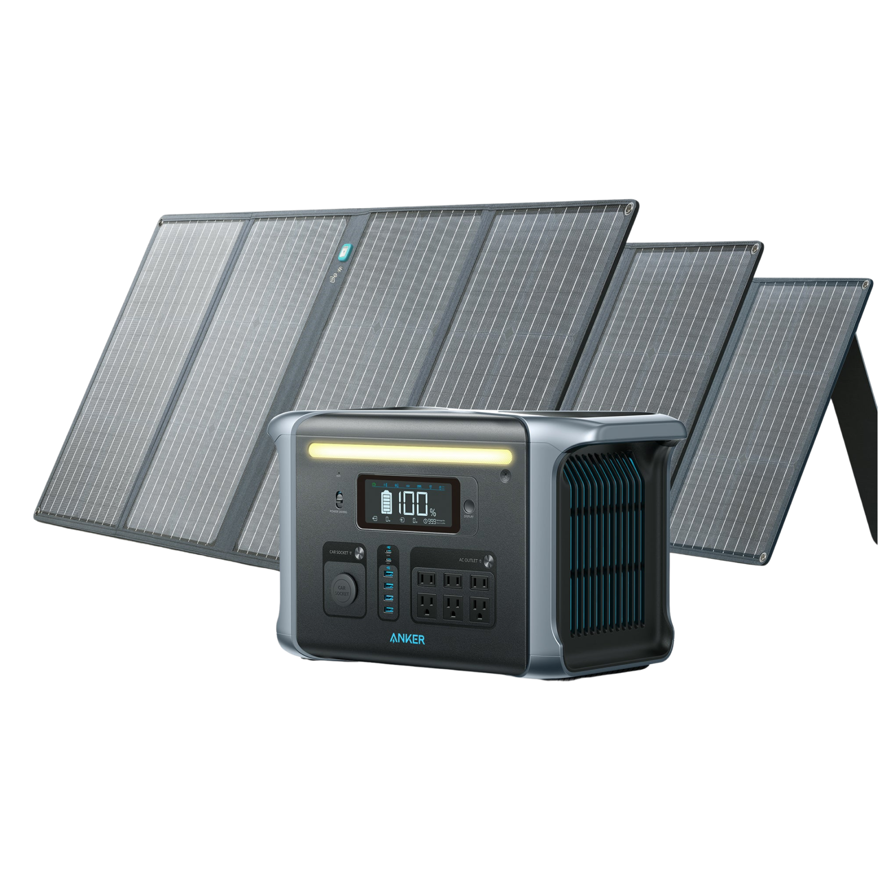 Anker SOLIX Solar Generator 757 (PowerHouse 1229Wh with 3x 100W Solar Panel) All Components