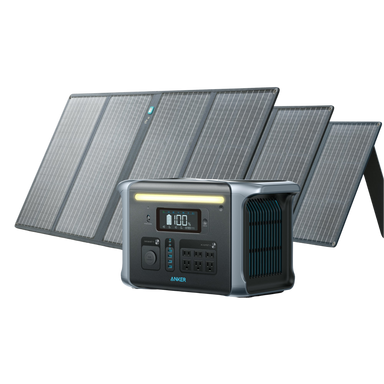 Anker SOLIX Solar Generator 757 (PowerHouse 1229Wh with 3x 100W Solar Panel) All Components